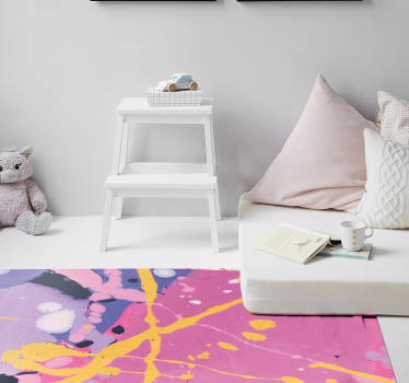 Moderne kunst fargerikt fargesprut vinyl teppe - Tenstickers