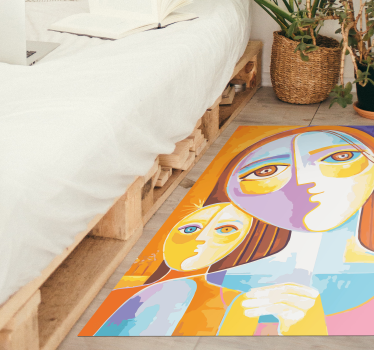 Moderne kunst mor og barn moderne vinyl teppe - Tenstickers