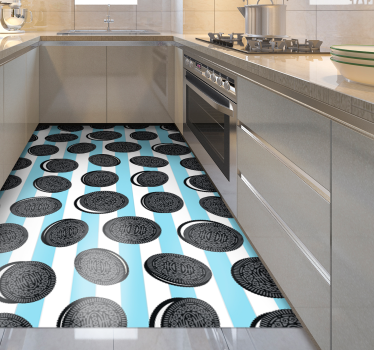 Oreo mønster kjøkkengulv - Tenstickers