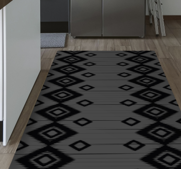 Rektangel vinyl teppe med grå og svart mosaikk vinylgulv - Tenstickers