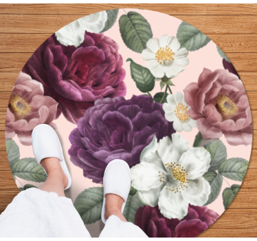 Rosa rød blomst uskarpt blomsterteppe - Tenstickers