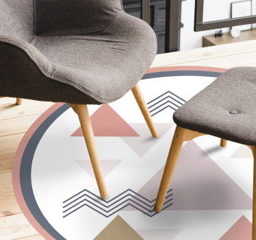 Rosa trekanter geometriske tepper - Tenstickers