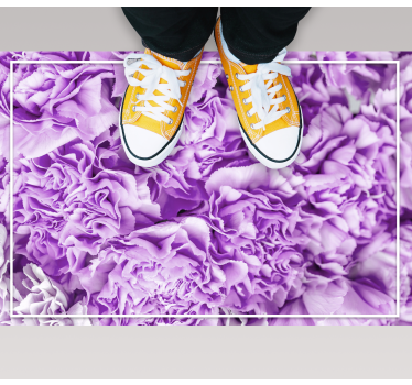 Rralistiske elegante blomster kjøkken vinylteppe - Tenstickers