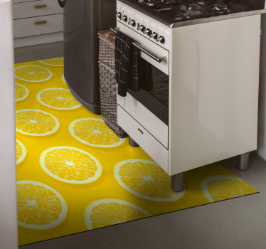 Skiver sitroner tekstur vinyl teppe - Tenstickers