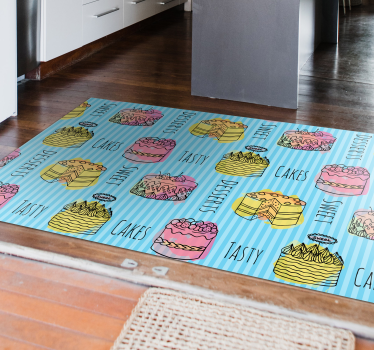 Smakfulle kaker moderne vinyl teppe - Tenstickers