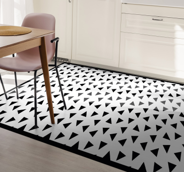 Sorte og hvite trekanter geometriske vinyl tepper - Tenstickers