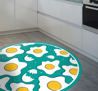 Stekte egg mønster kjøkkengulv - Tenstickers