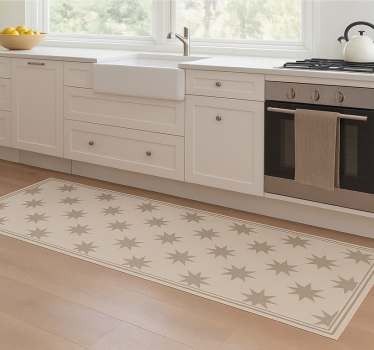 Stjernehimmel beige motiv vinyl teppe kjøkken - Tenstickers