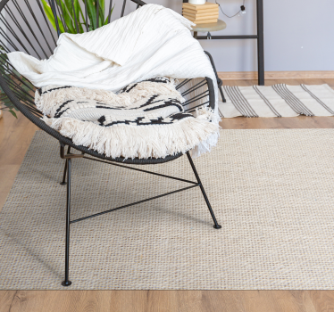 Beige naturfibre vinyl teppe tre - Tenstickers