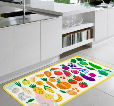 Sunt kosthold kjøkken vinylteppe - Tenstickers