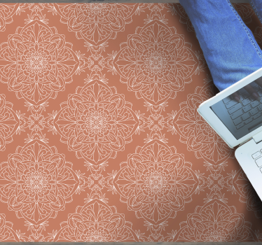 Terracotta fliseffekt vinyl teppe - Tenstickers