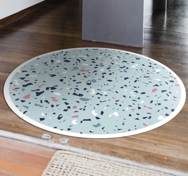 Blå terrazzo-stil vinyl teppe kjøkken - Tenstickers