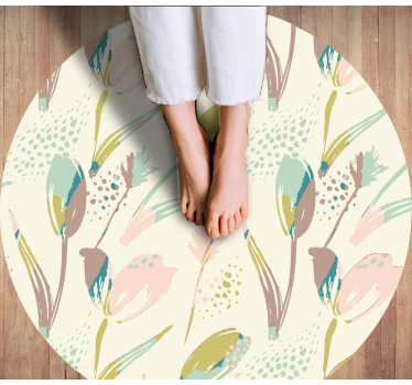 Tulipan mønster blomsterteppe - Tenstickers