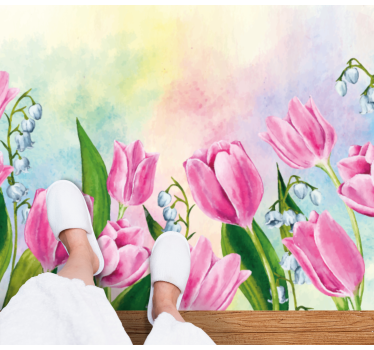 Tulipanmaleri blomsterteppe - Tenstickers