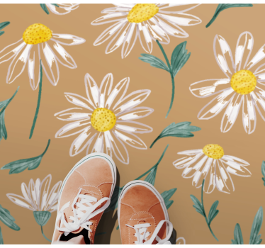 Tusenfryd blomst blomstrende blomst vinyl teppe - Tenstickers