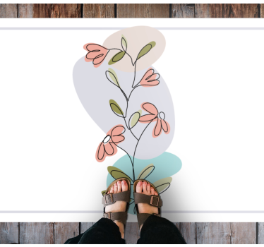 Minimalistiske tusenfryd blomster vinylteppe - Tenstickers