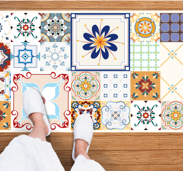 Forskjellige mosaikkmønstre vinylteppe - Tenstickers