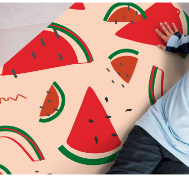Vannfarge vannmelonskiver kjøkken vinylteppe - Tenstickers