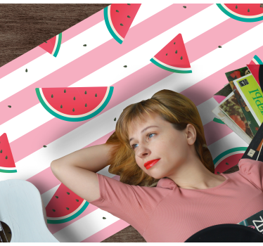 Vannmelonskive illustrasjon vinyl teppe kjøkken - Tenstickers