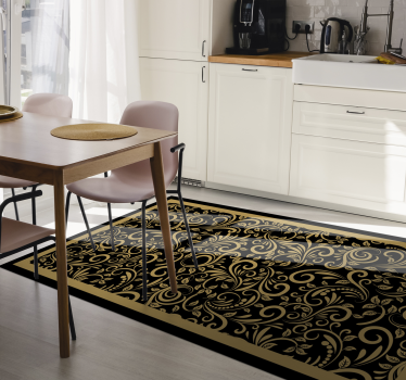 Vintage vinylteppe retro teppe - Tenstickers