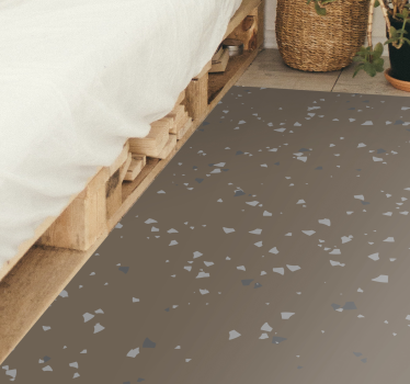 vinyl teppe i brunt og grått terrazzo - Tenstickers