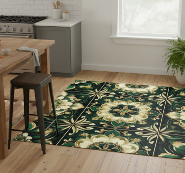 Vinyl teppe kjøkken botaniske mosaikkfliser - Tenstickers