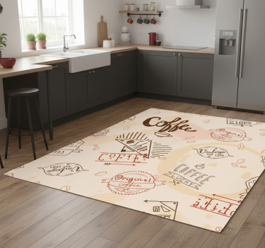 Vinyl teppe kjøkken kaffekopper - Tenstickers