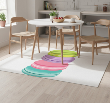 Vinyl teppe kjøkken fargerike makroner - Tenstickers