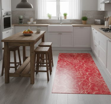 Vinyl teppe kjøkken paisley illustrasjon kjøleskap - Tenstickers