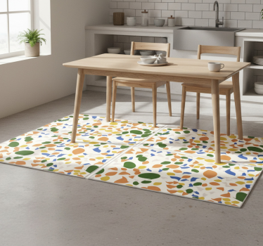 Vinyl teppe kjøkken piastrelle terrazo - Tenstickers