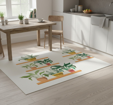 Vinyl teppe kjøkken plantehylle sett - Tenstickers