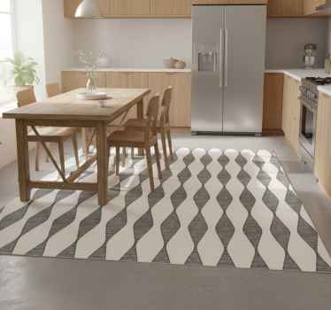 Vinyl teppe kjøkken rabaul ikaat beige motiv - Tenstickers