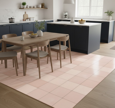 Vinyl teppe kjøkken rosa flis mønster - Tenstickers