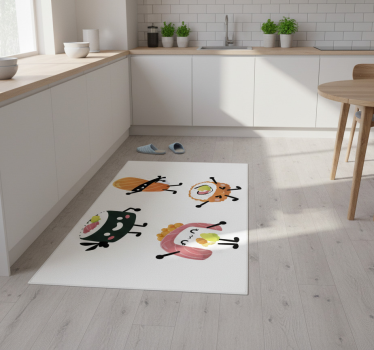 Vinyl teppe kjøkken søtt sushi design - Tenstickers