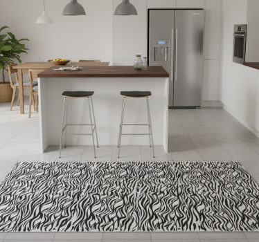 Vinyl teppe kjøkken zebra bakgrunn kjøleskap - Tenstickers