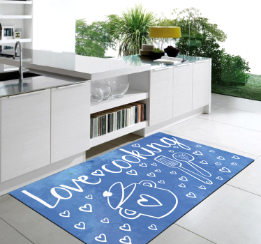 Vinylteppe - jeg elsker mat - Tenstickers