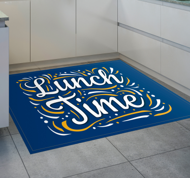 Dekorativt lunch time tekst vinylteppe - Tenstickers