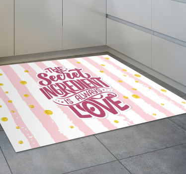 Secret ingredient is love stat vinyl teppe - Tenstickers
