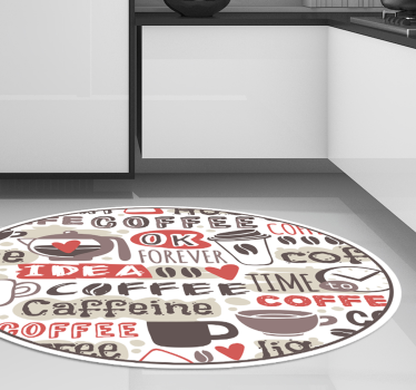 Vinyltepper med kaffe-tema - Tenstickers