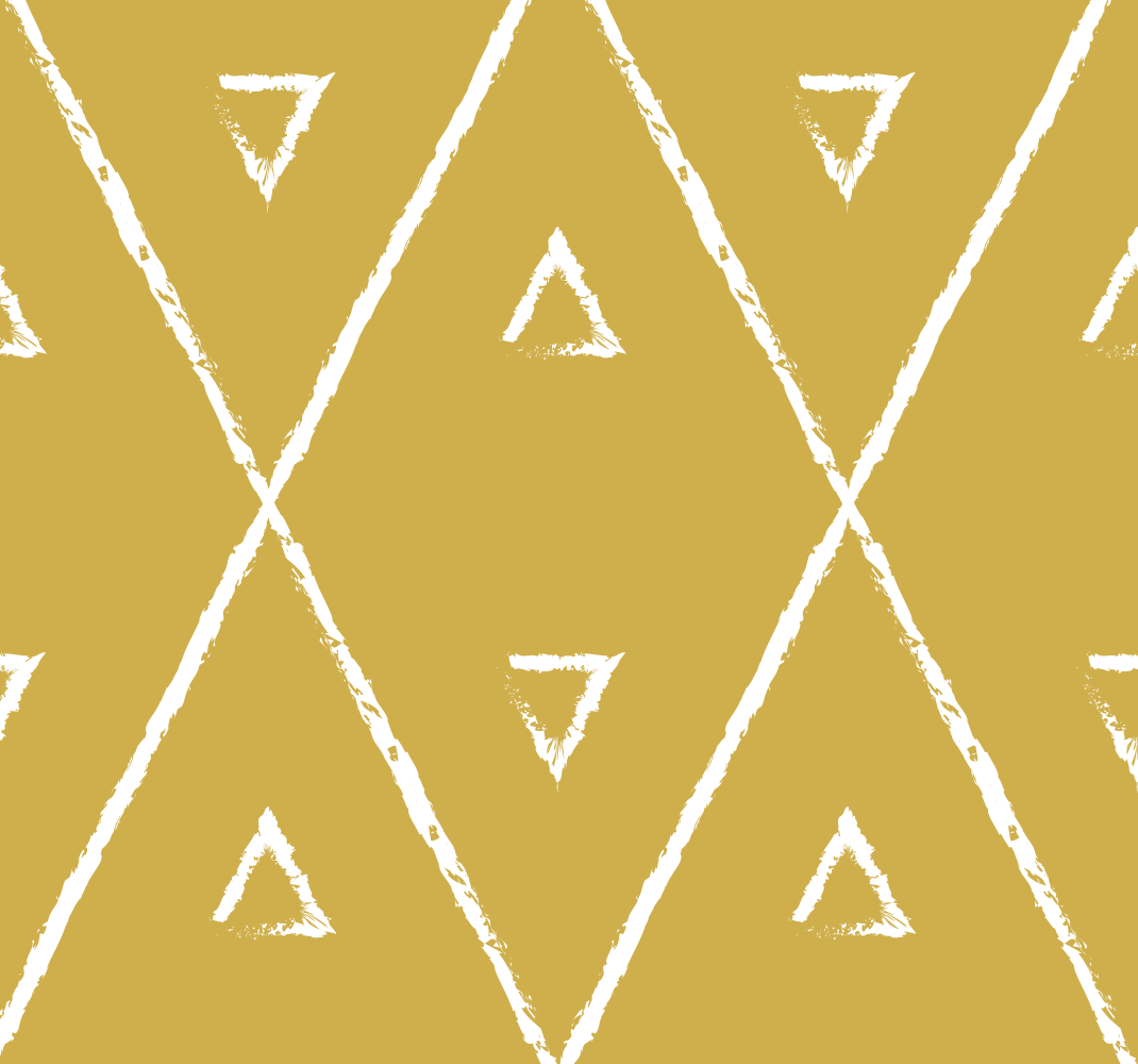 Geometrisk rombemønster vinyl teppe gul - Tenstickers