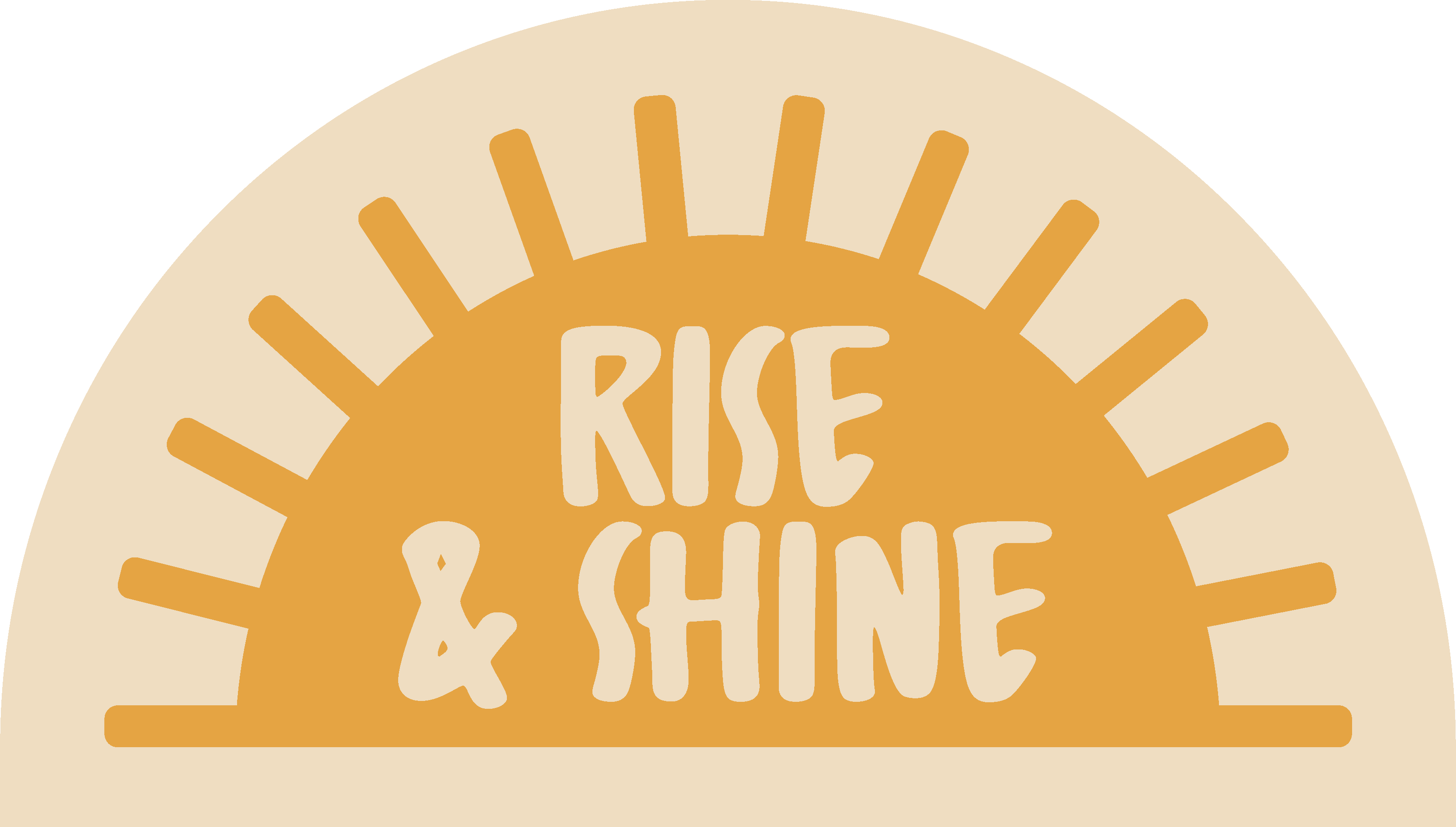 Tekst rise and shine bad vinyl teppe - Tenstickers