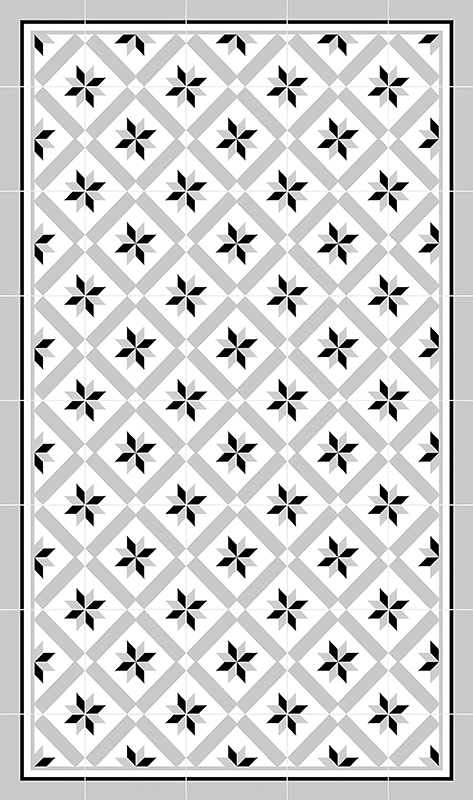 Hydraulisk grå vinyl teppe kjøkken - Tenstickers