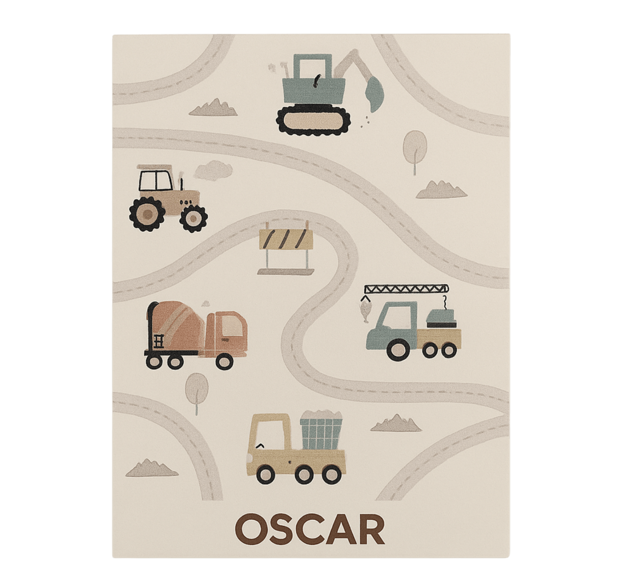 Tilpasset beige konstruksjon Vinyl teppe flere barn - Tenstickers