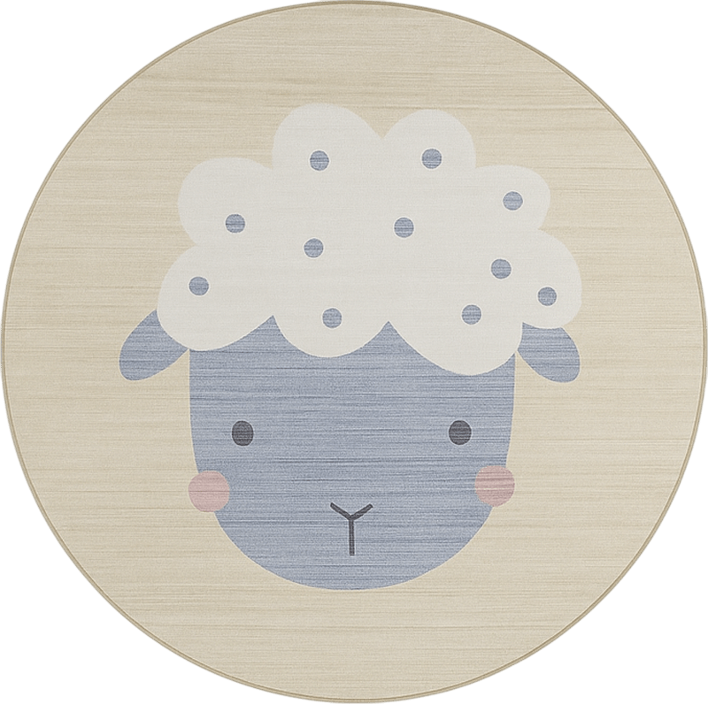 Beige babysau Vinyl teppe flere barn - Tenstickers