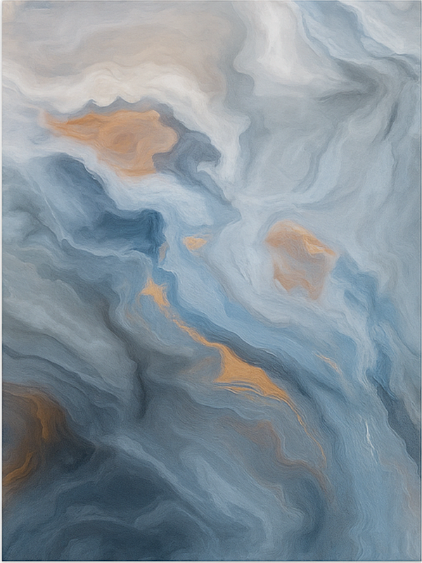 Ravblå nyanser marmor vinylteppe - Tenstickers