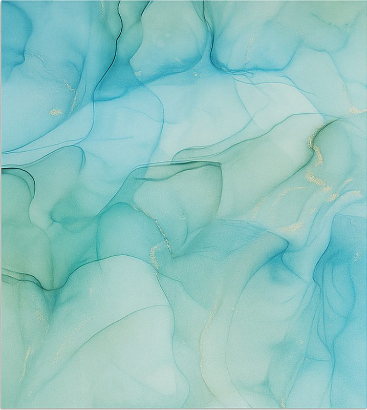 Turkis bølgeeffekt marmor vinylteppe - Tenstickers