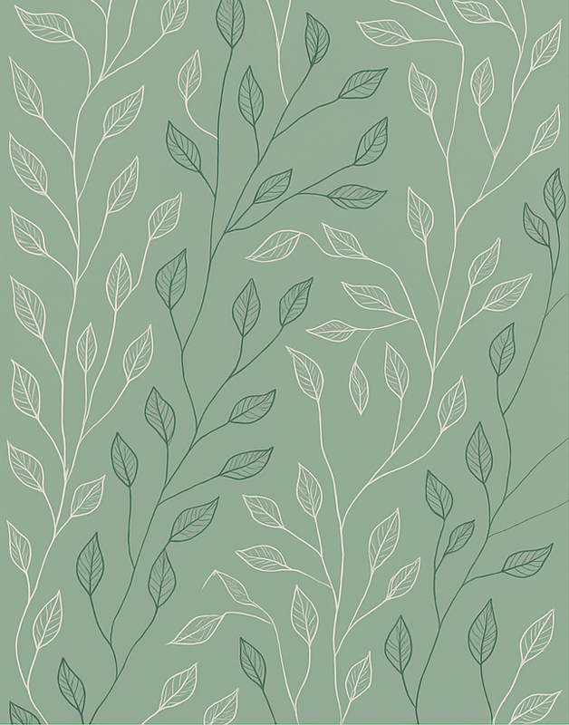 Rent botanisk overlegg vinyl teppe spiserom - Tenstickers