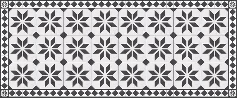 Gammelt stilteppe vinyl teppe mosaikk - Tenstickers