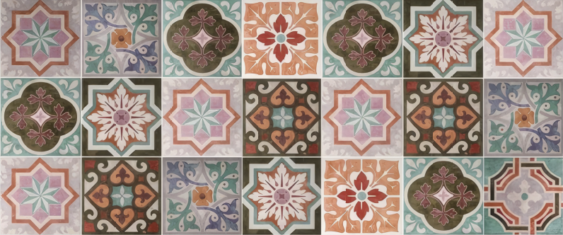 Piastrellisk siciliansk vinyl teppe mosaikk - Tenstickers