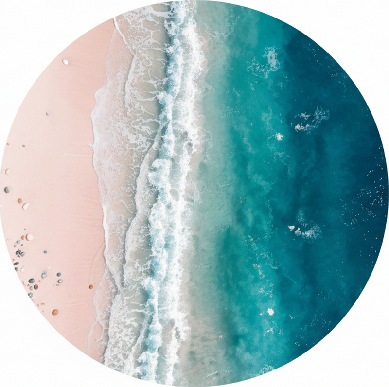 Strandsykkel vinyl teppe stue - Tenstickers